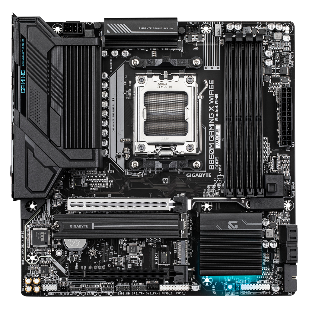GIGABYTE B850M GAMING X WF6E, Rev.1.0, 4xDDR5, 2xM.2, 2DP, HDMI, Type-C, Wi-Fi6E, Bluetooth 5.3, AM5 Soket GAMING Anakart
