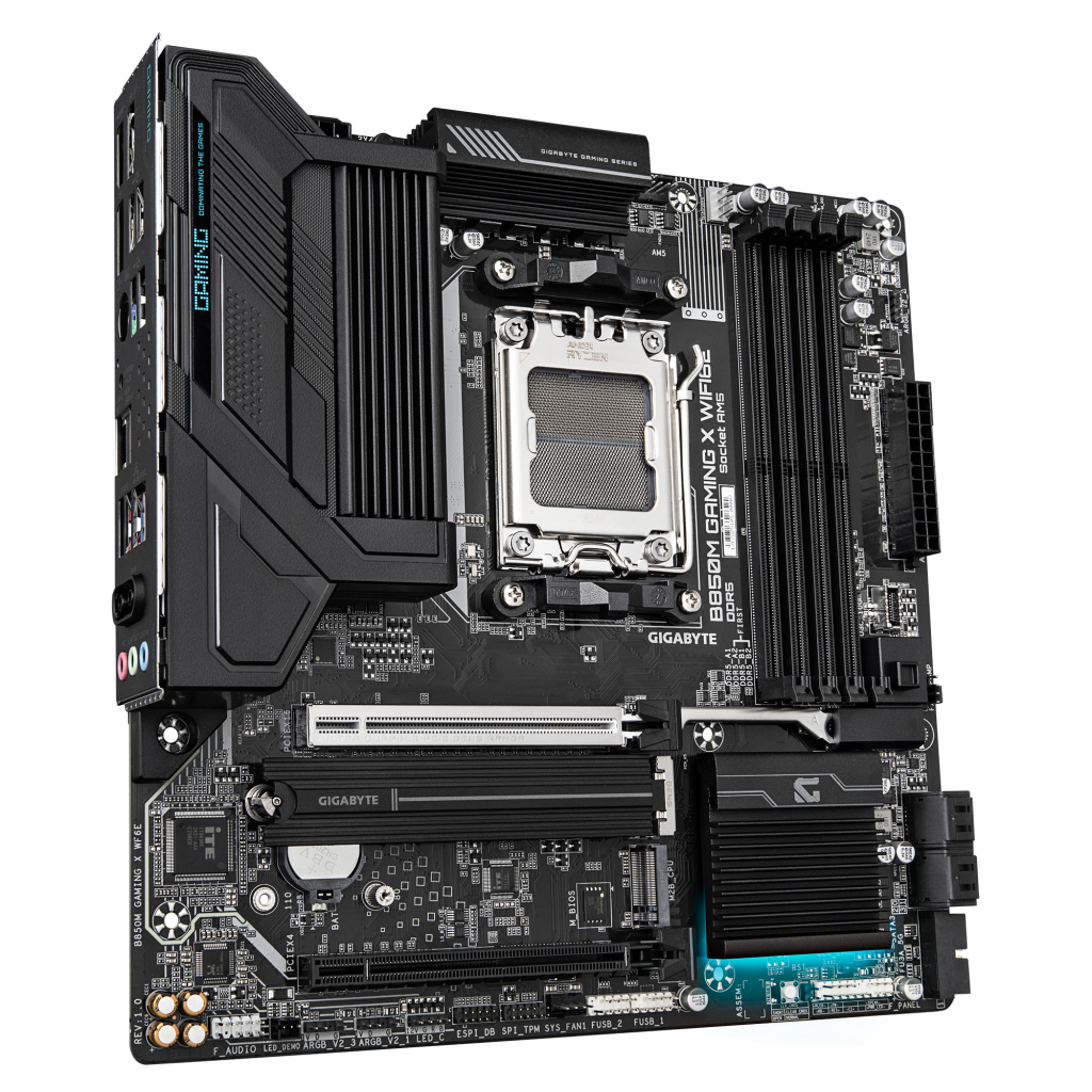 GIGABYTE B850M GAMING X WF6E, Rev.1.0, 4xDDR5, 2xM.2, 2DP, HDMI, Type-C, Wi-Fi6E, Bluetooth 5.3, AM5 Soket GAMING Anakart