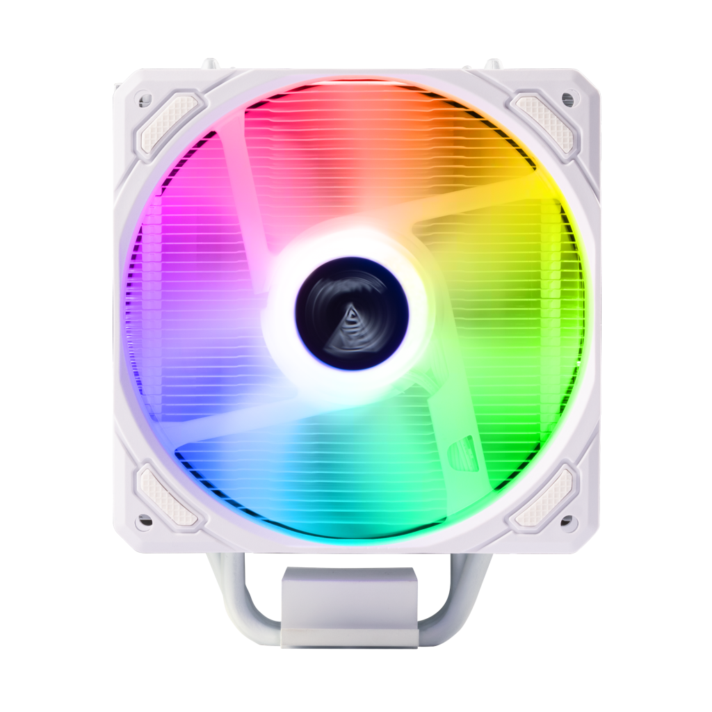GAMDIAS BOREAS E1-410 WH, White Edition,  120mm, CPU Kule Tipi Hava Soğutma, Doğrudan Temas Teknolojisine Sahip 4 adet Gelişmiş Bakır Isı Borusu (AMD AM4-AM5 ve INTEL Tüm işlemciler ile uyumlu)