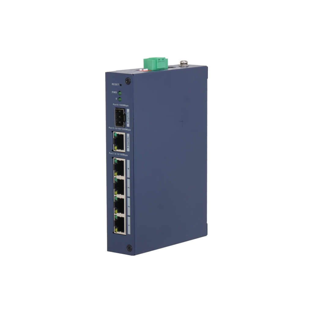 DAHUA CHS4106-4ET-60, 4 Port, Megabit, PoE, 60W,  1 Port Uplink, 1 Port SFP, Cloud Yönetilebilir, Switch