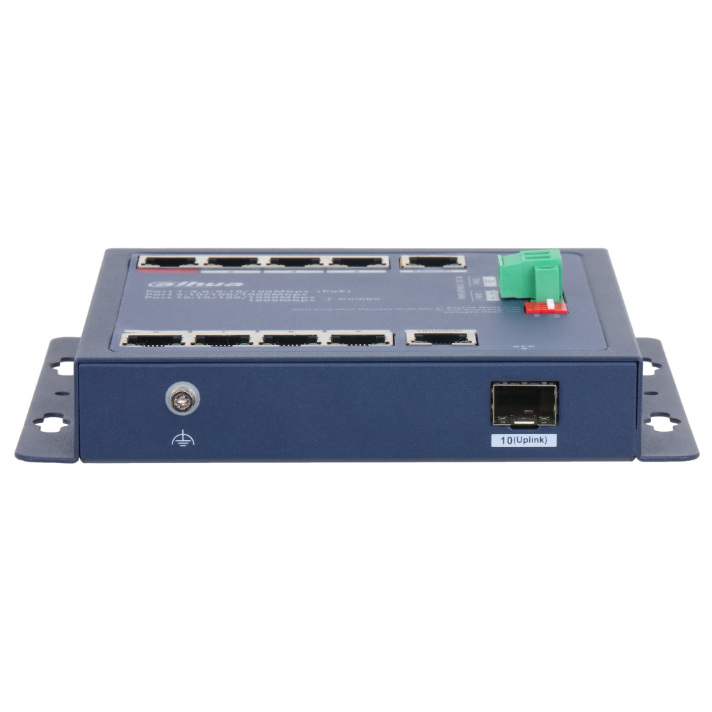 DAHUA CHS4110-8ET-90-F, 8 Port, Megabit, PoE 90W, 1 Port Uplink, 1 Port Combo, Cloud Yönetilebilir, Switch