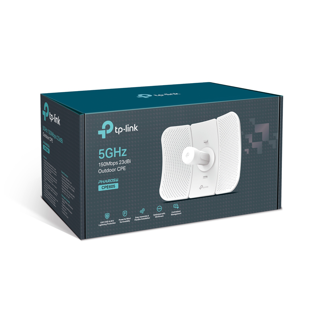 TP-LINK CPE605, 150Mbps, 5Ghz WiFi, 23dbi Anten, Noktadan Noktaya, Dış Mekan, Access Point CPE
