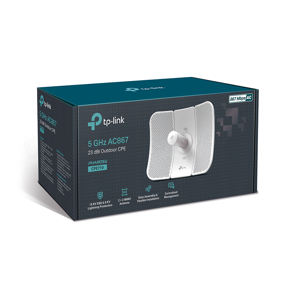 TP-LINK CPE710, 867Mbps, 5Ghz WiFi, 23dbi Anten, Noktadan Noktaya, Dış Mekan, Access Point CPE