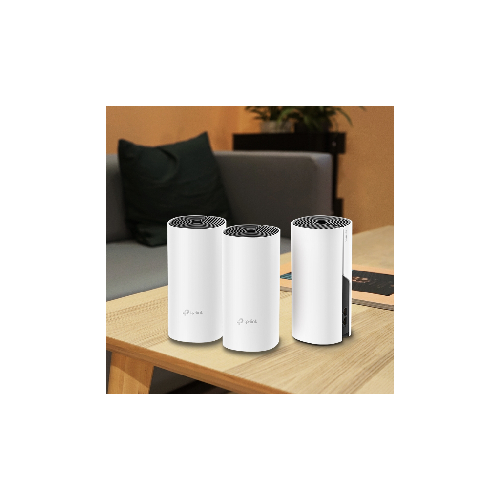 TP-LINK DECO-M4, AC1200, Üçlü Mesh, 300-867Mbps, Dual Band, 2Port Gigabit Lan, 371m2 kapsama Alanı, Router, Geniş Alan İnternet Ağı Sağlayıcısı