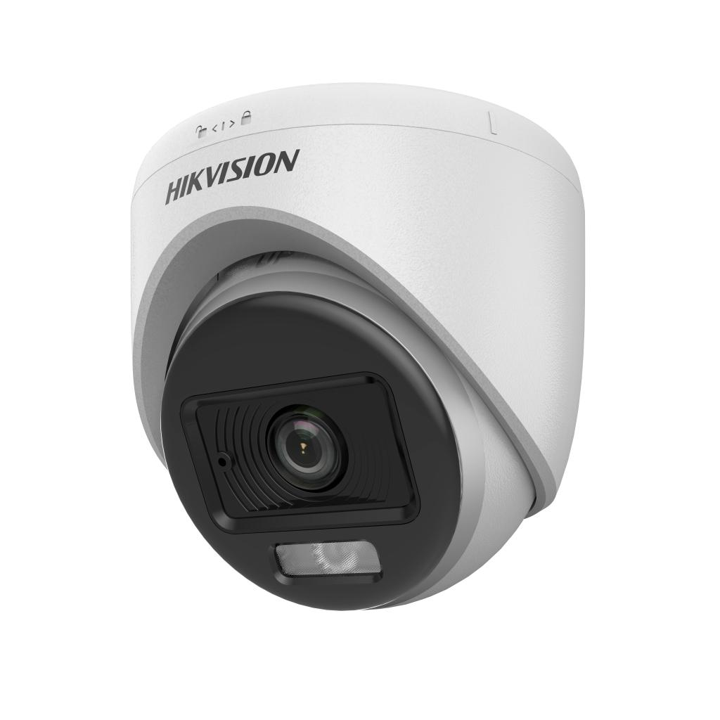 HIKVISION DS-2CE70DF0T-LPFS, 2Mpix, 20Mt Gece Gör. 2,8mm Lens, ColorVu, Dual-Light, Dahili Mikrofon, Dome Kamera