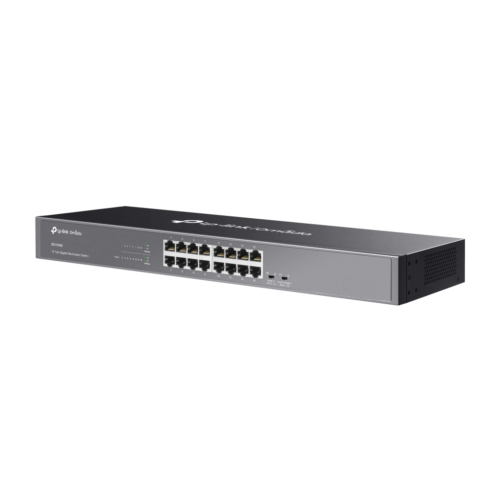 OMADA DS1016G, 16 Port Gigabit,  Yönetilemez, Rackmount Metal Kasa Switch