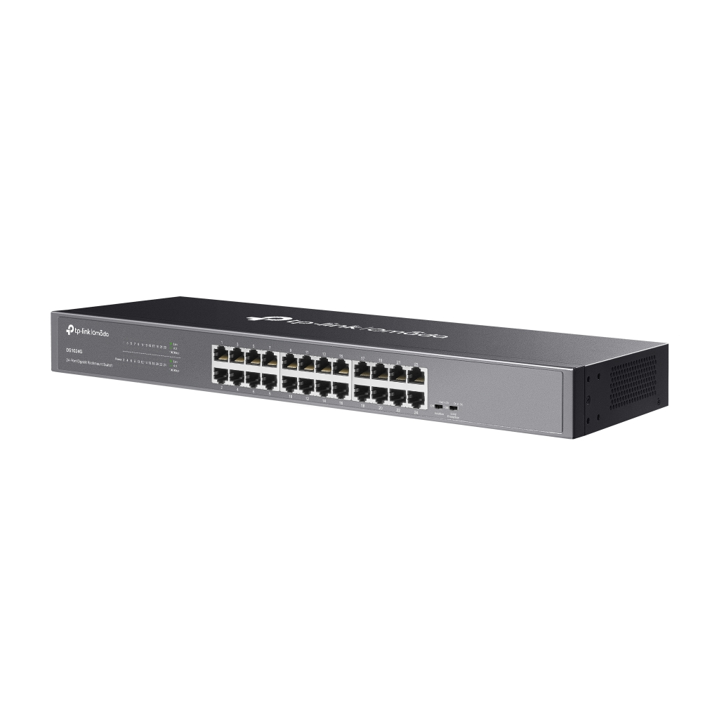 OMADA DS1024G, 24 Port Gigabit,  Yönetilemez, Rackmount Metal Kasa Switch