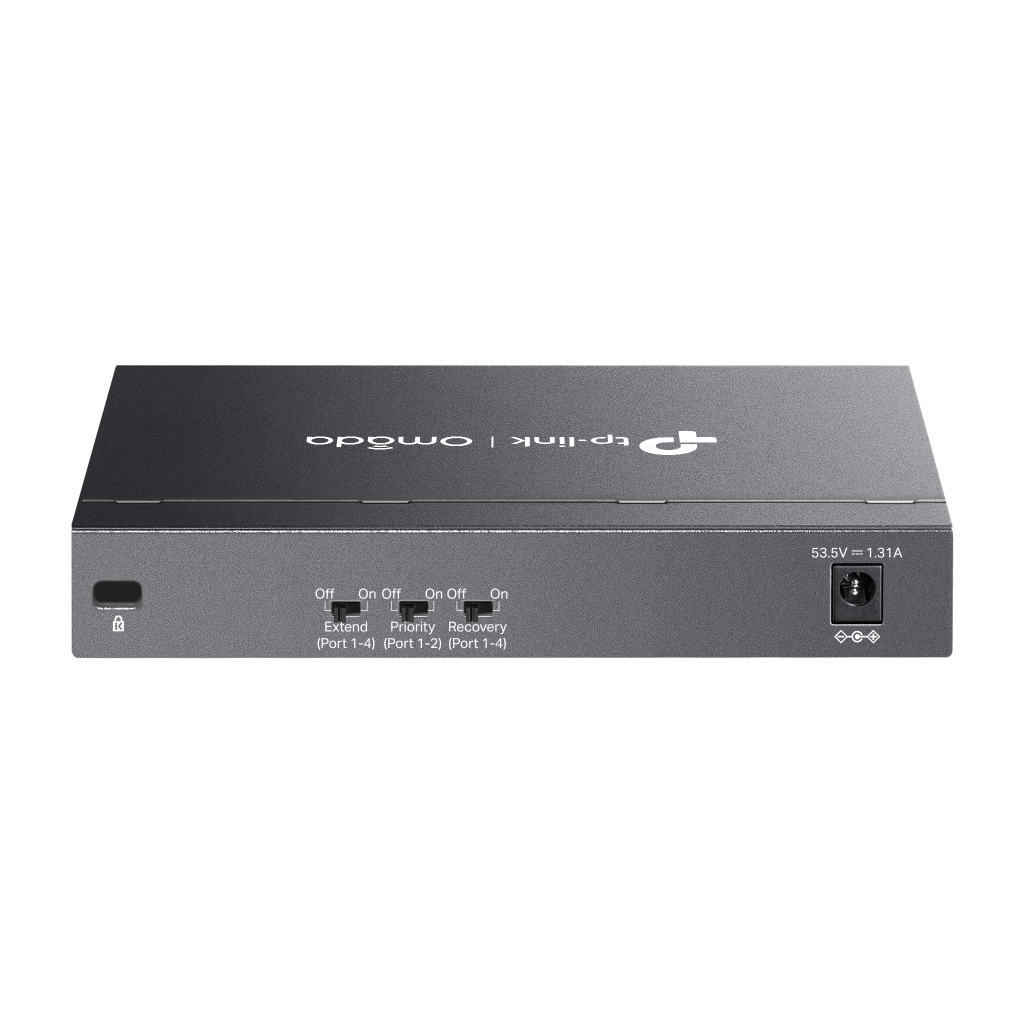 OMADA DS106P, 6 Port Gigabit,  4 Port Gigabit PoE+, 67W, Yönetilemez, Masaüstü Metal Kasa Sessiz Switch
