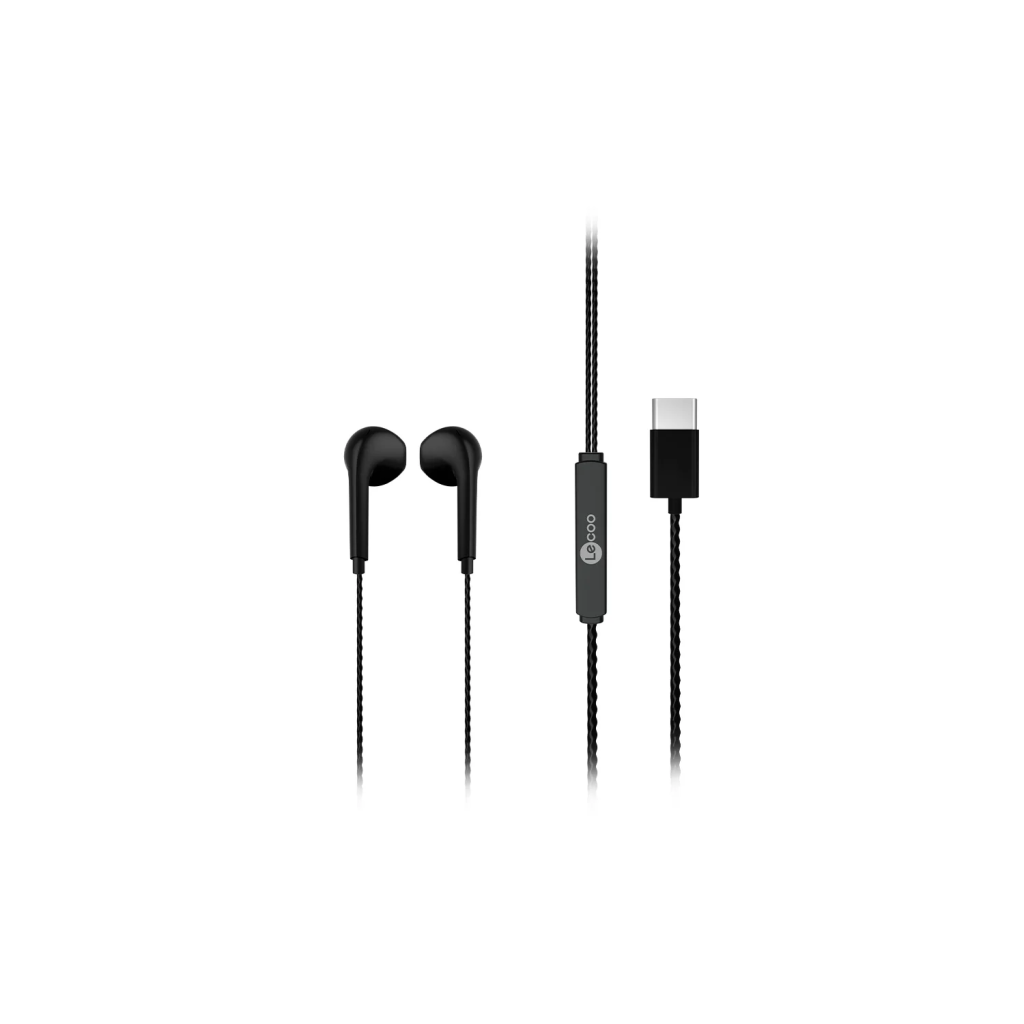 LECOO EH104, Type-C, Kulak içi Kulaklık, Mikrofon (Siyah)
