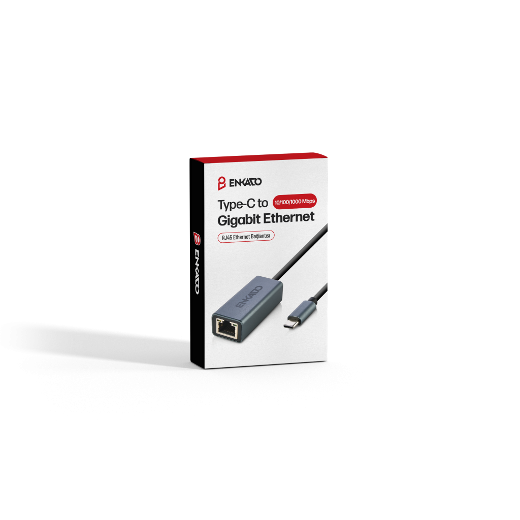ENKADO EKD-TP45, GigaBit, Type-C to RJ45, Metal, Ethernet Kartı
