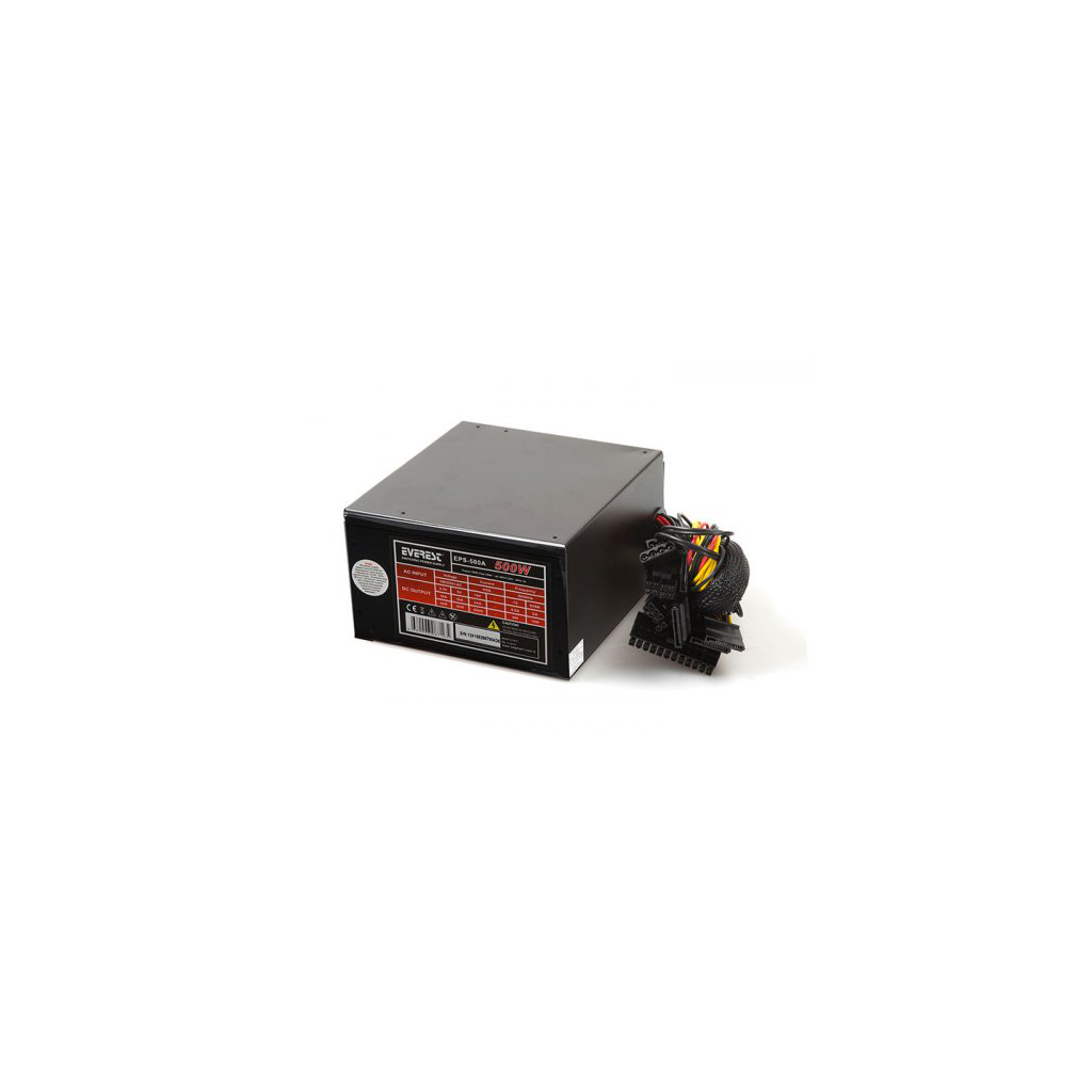 EVEREST EPS-500A, 500W, 12cm Fan, ATX, GAMING Power Supply (PSU)