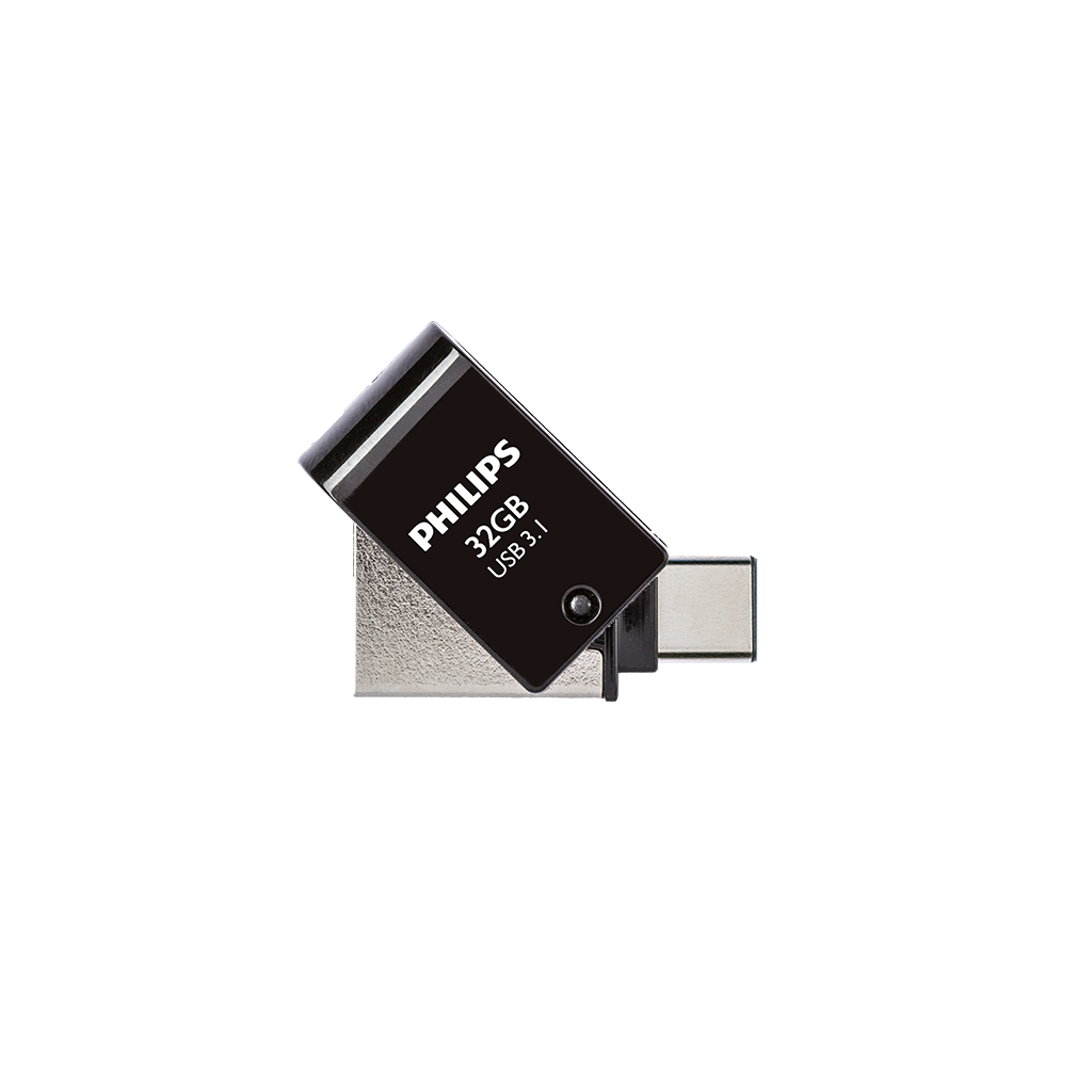 PHILIPS FM32DC152B, 32GB, USB 3.1 ve Type-C, İkisi Bir Arada, Gece Siyahı, Flash Disk