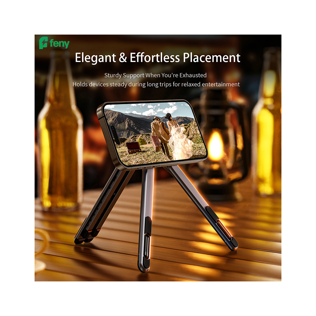 FENY FN-MS10, Magsafe, Dönebilen, Ayarlanabilir, Taşınabilir, Katlanır, Telefon-Tablet-Notebook Uyumlu, Yükseklik Ayarlı, Alüminyum Stand