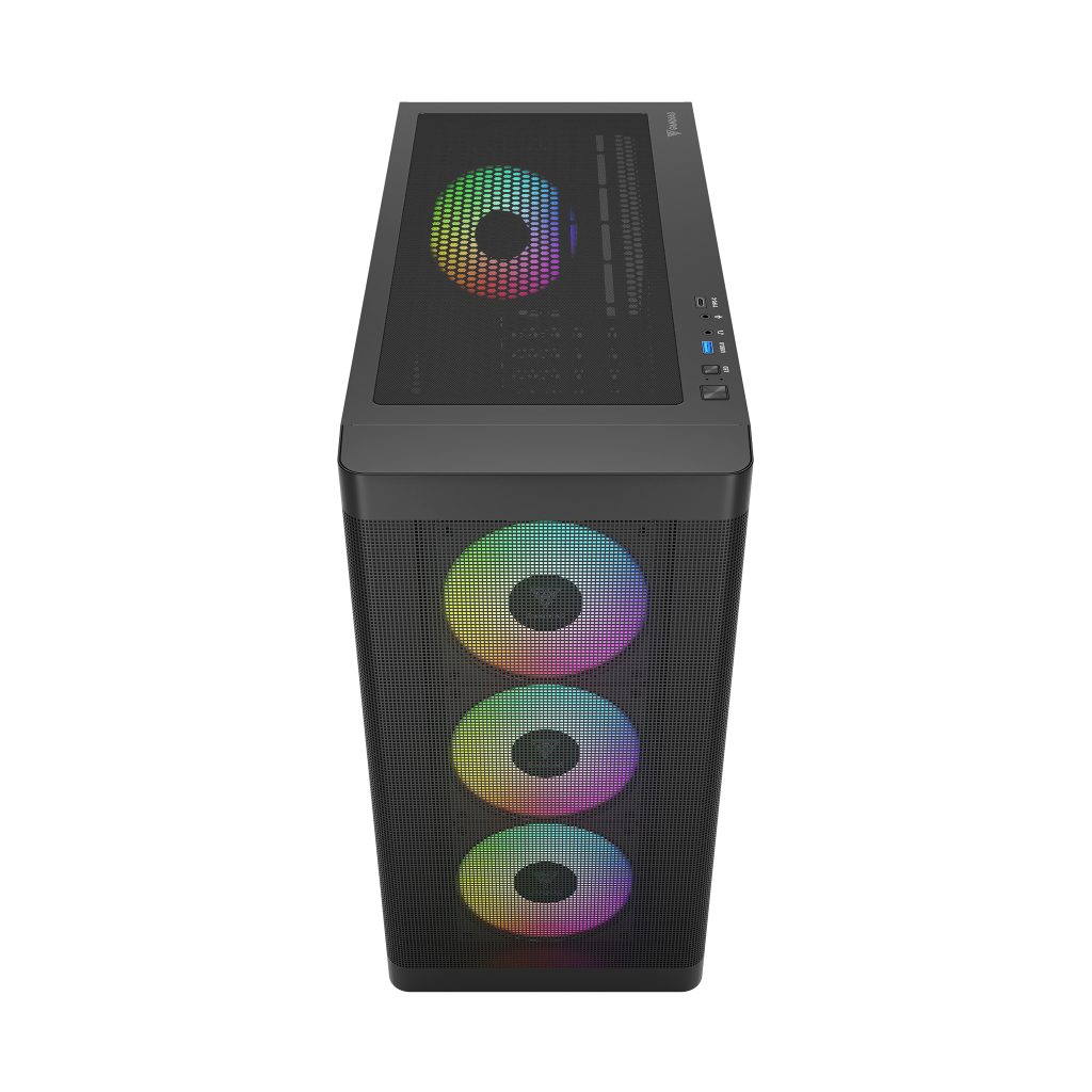 GAMDIAS ATHENA M3, 850W, 80+ Bronze, Tempered Glass, Type-C, Mesh Ön Panel, ARGB, ATX, GAMING KASA