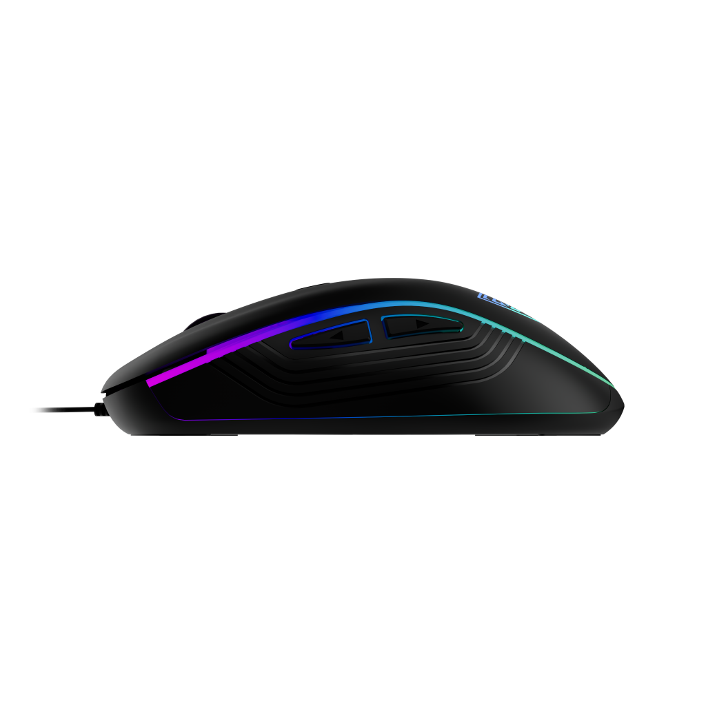 GAMDIAS AURA GS3, Çok Renkli Aydınlatma,  USB Kablolu, 6 Tuşlu, Gaming Mouse, 3600DPI, Siyah