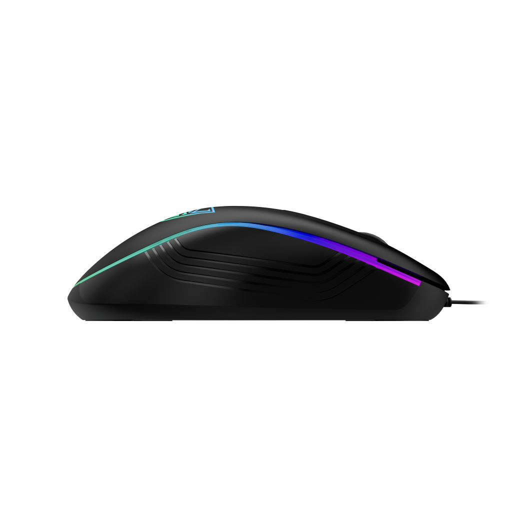 GAMDIAS AURA GS3, Çok Renkli Aydınlatma,  USB Kablolu, 6 Tuşlu, Gaming Mouse, 3600DPI, Siyah