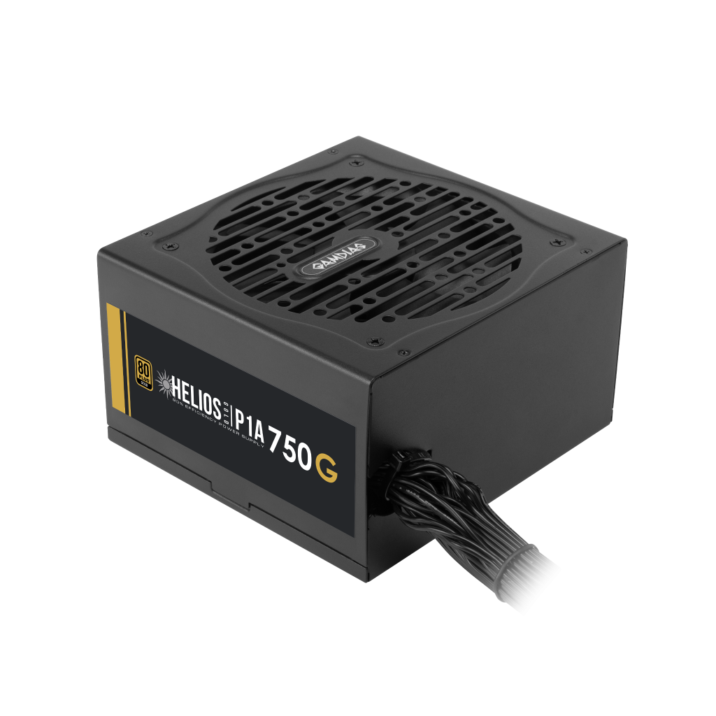 GAMDIAS HELIOS P1A-750G, 750W, 80+ Gold, Aktif PFC, GAMING, ATX, Power Supply (PSU)