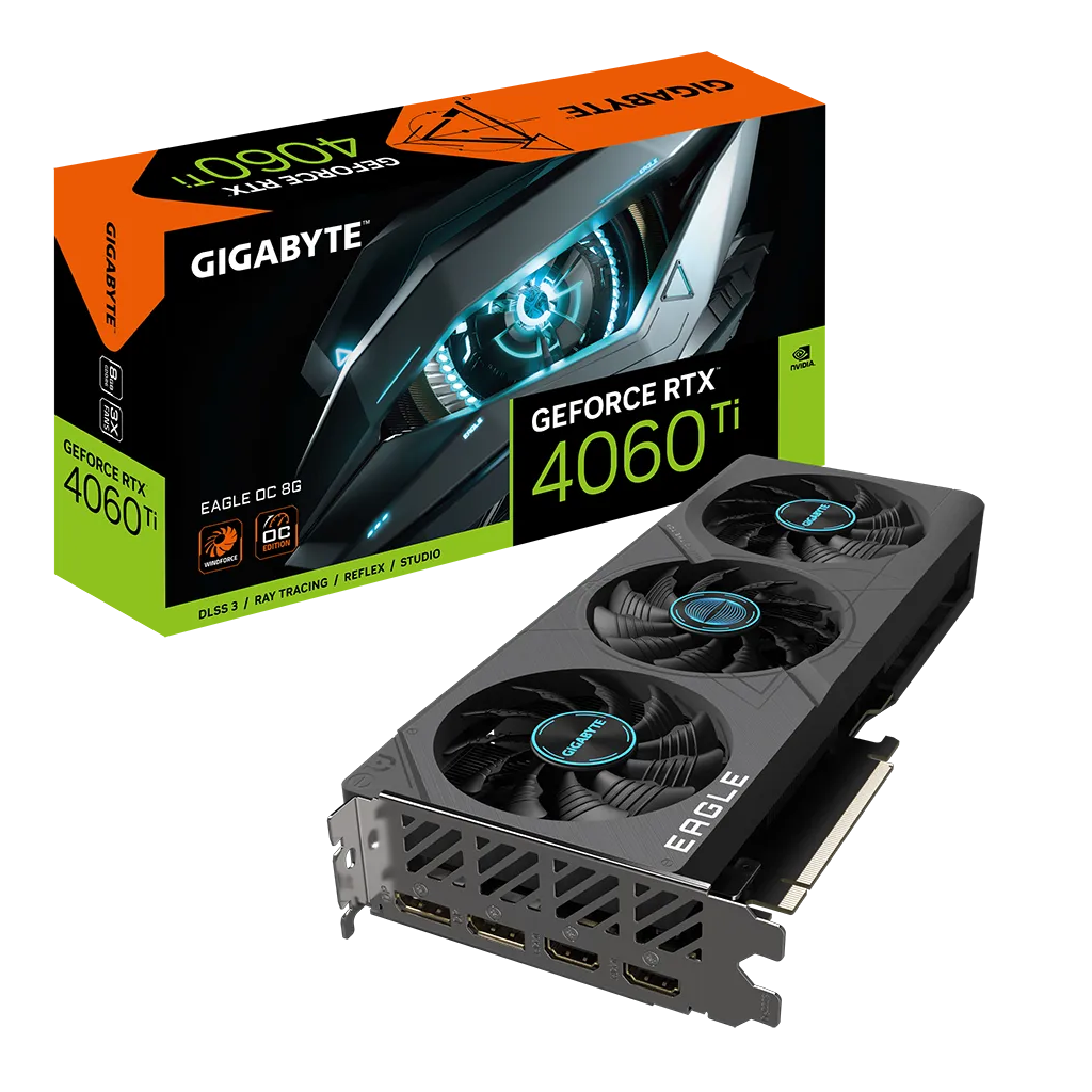 GIGABYTE GV-N406TEAGLE OC-8GD, RTX4060TI, EAGLE OC, 8Gb, GDDR6, 128BIT, 2xHDMI, 2xDP, GAMING Ekran KARTI