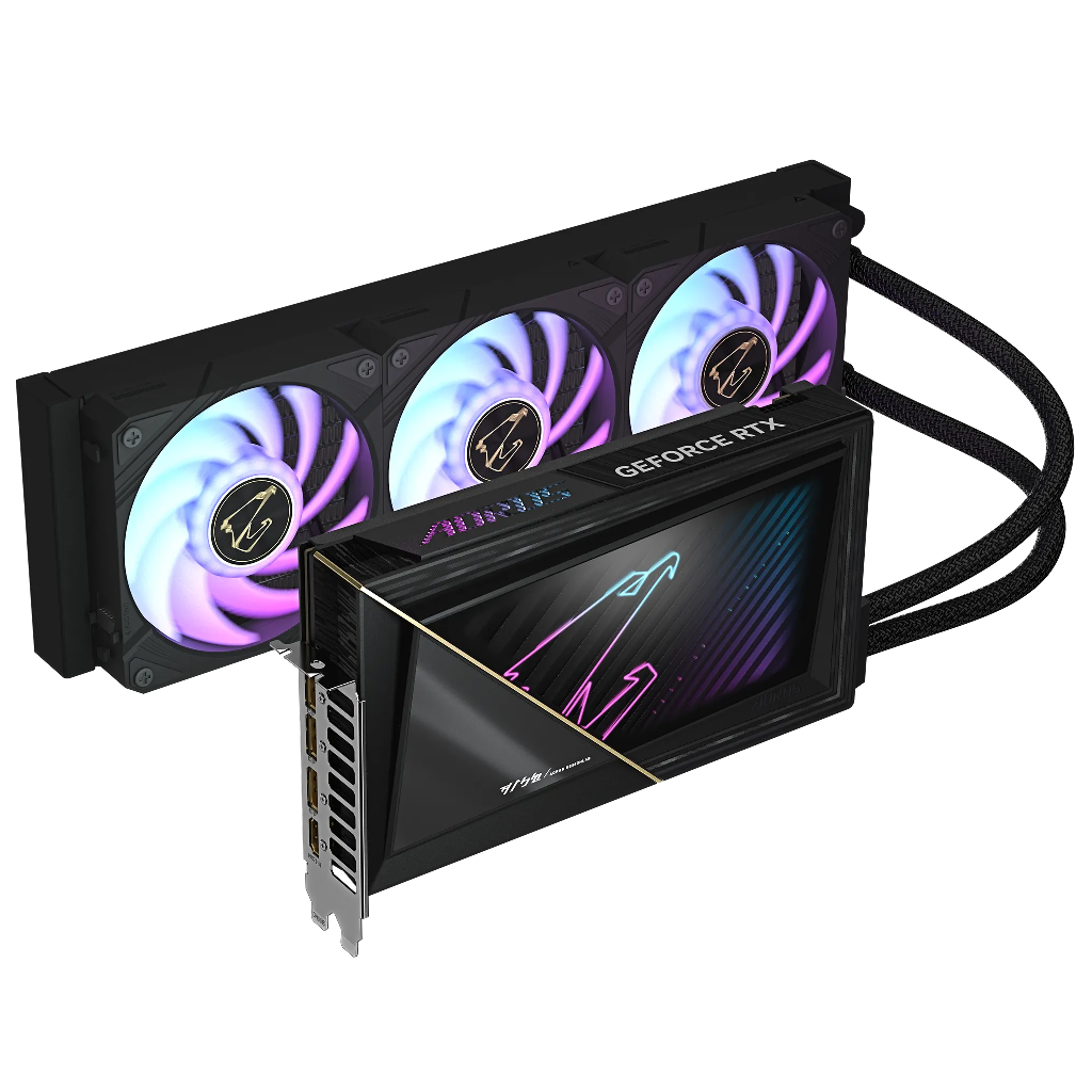 GIGABYTE GV-N5090AORUSX W-32GD, RTX5090, XTREME WATERFORCE, 32Gb, GDDR7, 512BIT, 3 Fanlı, 1xHDMI, 3xDP, GAMING Ekran KARTI