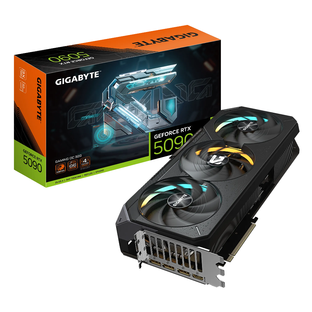 GIGABYTE GV-N5090GAMING OC-32GD, RTX5090, GAMING OC, 32Gb, GDDR7, 512BIT, 3 Fanlı, 1xHDMI, 3xDP, GAMING Ekran KARTI