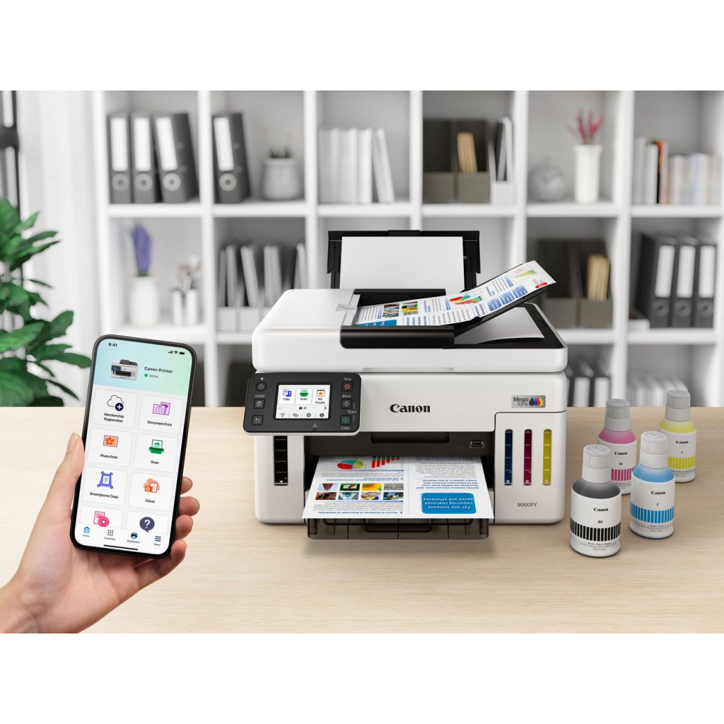CANON MAXIFY GX6140, Renkli, Mürekkep Mega Tanklı, Yazıcı, Tarayıcı, Wifi, Lan, Duplex, ORİJİNAL MÜREKKEP