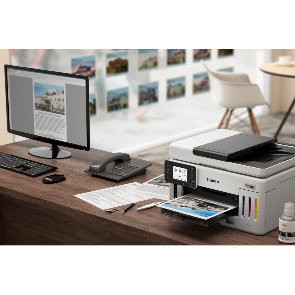 CANON MAXIFY GX6140, Renkli, Mürekkep Mega Tanklı, Yazıcı, Tarayıcı, Wifi, Lan, Duplex, ORİJİNAL MÜREKKEP