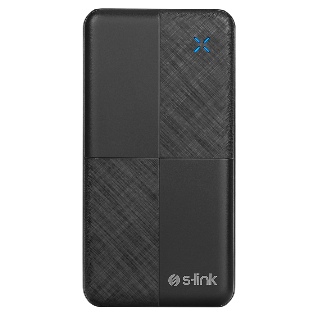 S-LINK IP-G12N, Siyah, 10.000mAh, 2xUSB, 1xMicro USB, 1xType-C, 4 LED Göstergeli, PowerBank