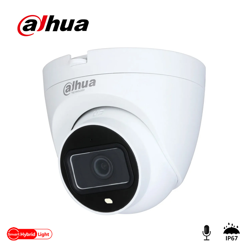 DAHUA IPC-HDW1431V-SA, 4Mpix, 2,8mm Lens, H265+, 30Mt Gece Görüşü, Dual Light, Mikrofonlu, PoE Dome IP Kamera