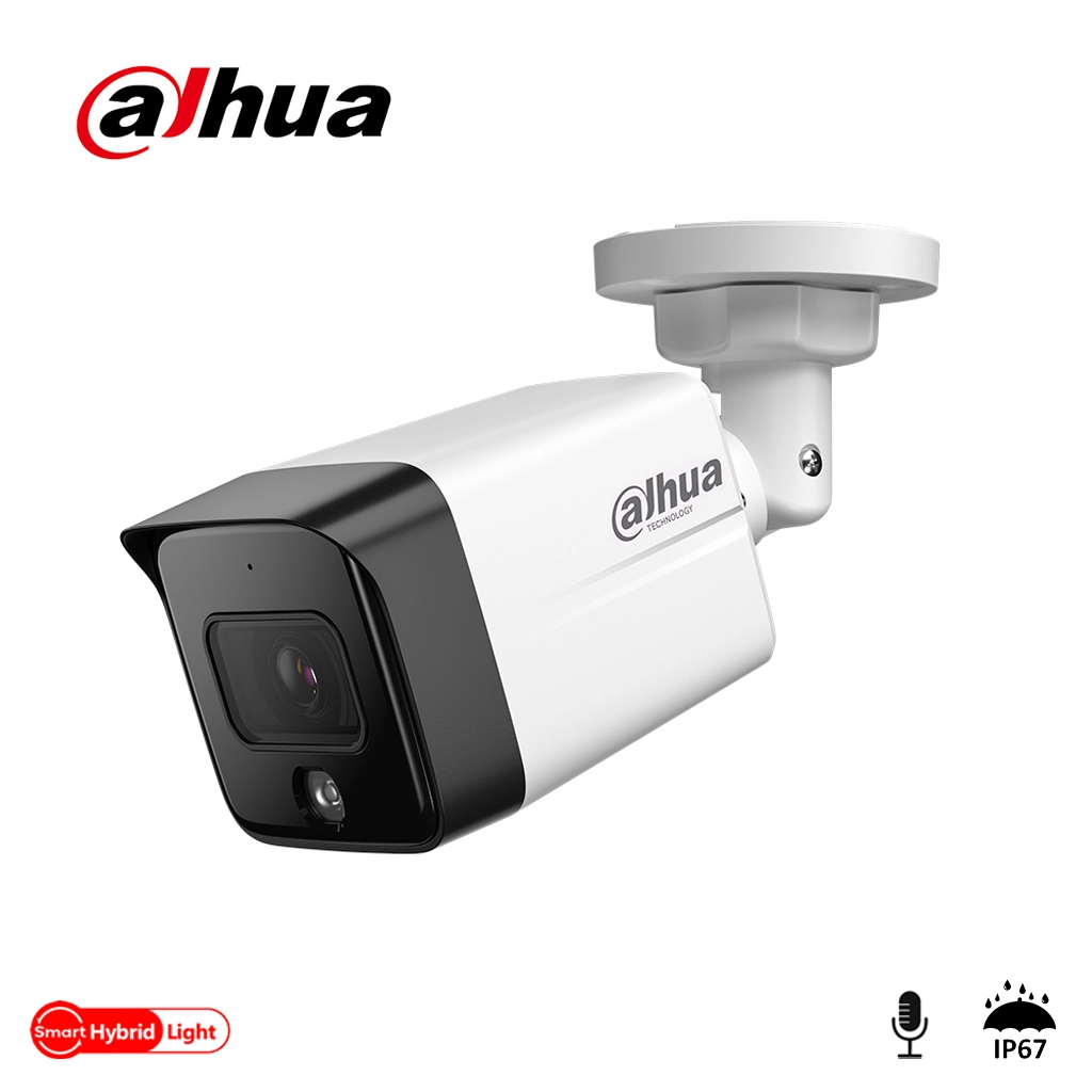 DAHUA IPC-HFW1239TC1-SA-IL-0280B, 2Mpix, 2,8mm  Lens, SD Kart, Smart Dual Light, H265+, 30Mt Gece Görüşü, Dahili Mikrofon, IP67, PoE Bullet IP Kamera