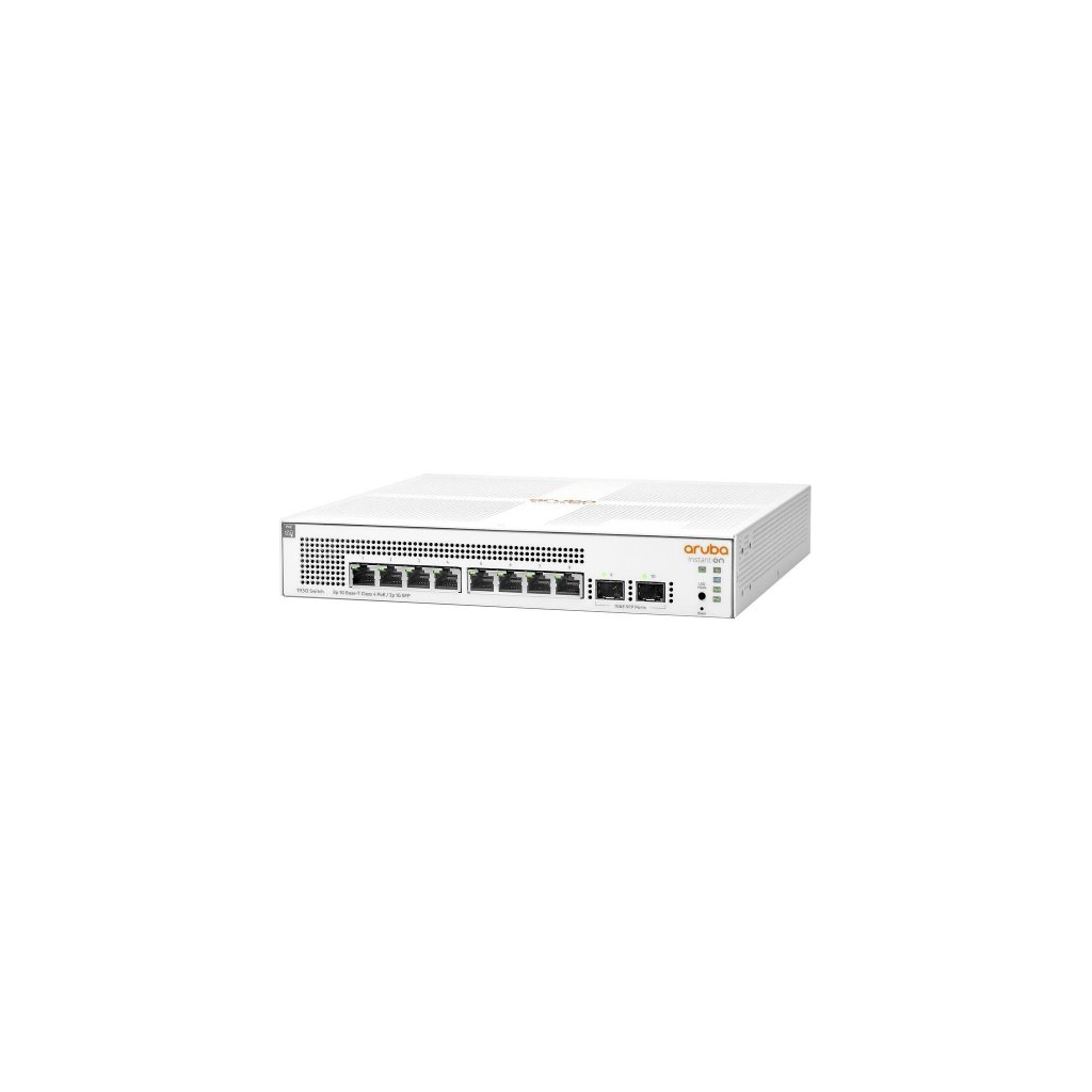 HP Aruba Instant On JL681A 1930-8G, 8Port, GigaBit 8 Port PoE, 124W, 2 Port Gigabit SFP,  Yönetilebilir, Rack Mount Switch