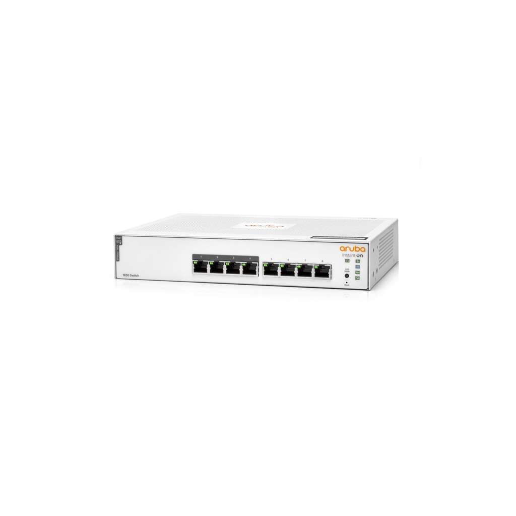 HP Aruba Instant On JL811A  1830-8G, 8Port,  GigaBit, 4 Port PoE, 65W, Yönetilebilir, Rackmount Switch