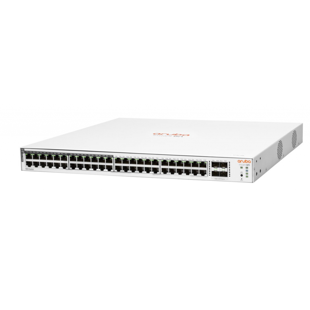 HP Aruba Instant On JL815A 1830-48G, 48Port,  GigaBit, 24 Port Poe, 370W, 4 Port Gigabit SFP, Yönetilebilir, Rack Mount Switch