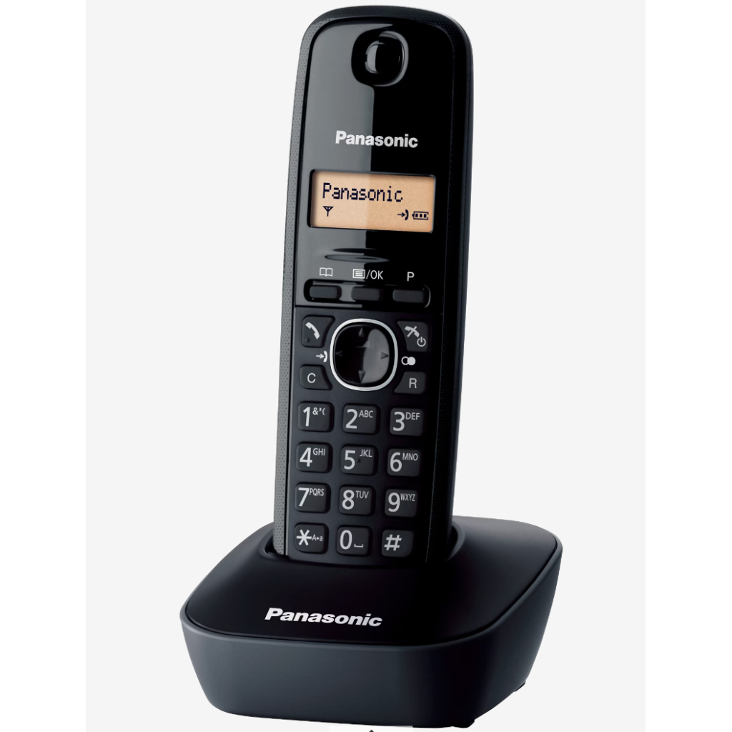 PANASONIC KX-TG1611, Dect Telefon, Siyah, 17 Saat Konuşma, 150 Saat Bekleme, 50 Kişilik Rehber