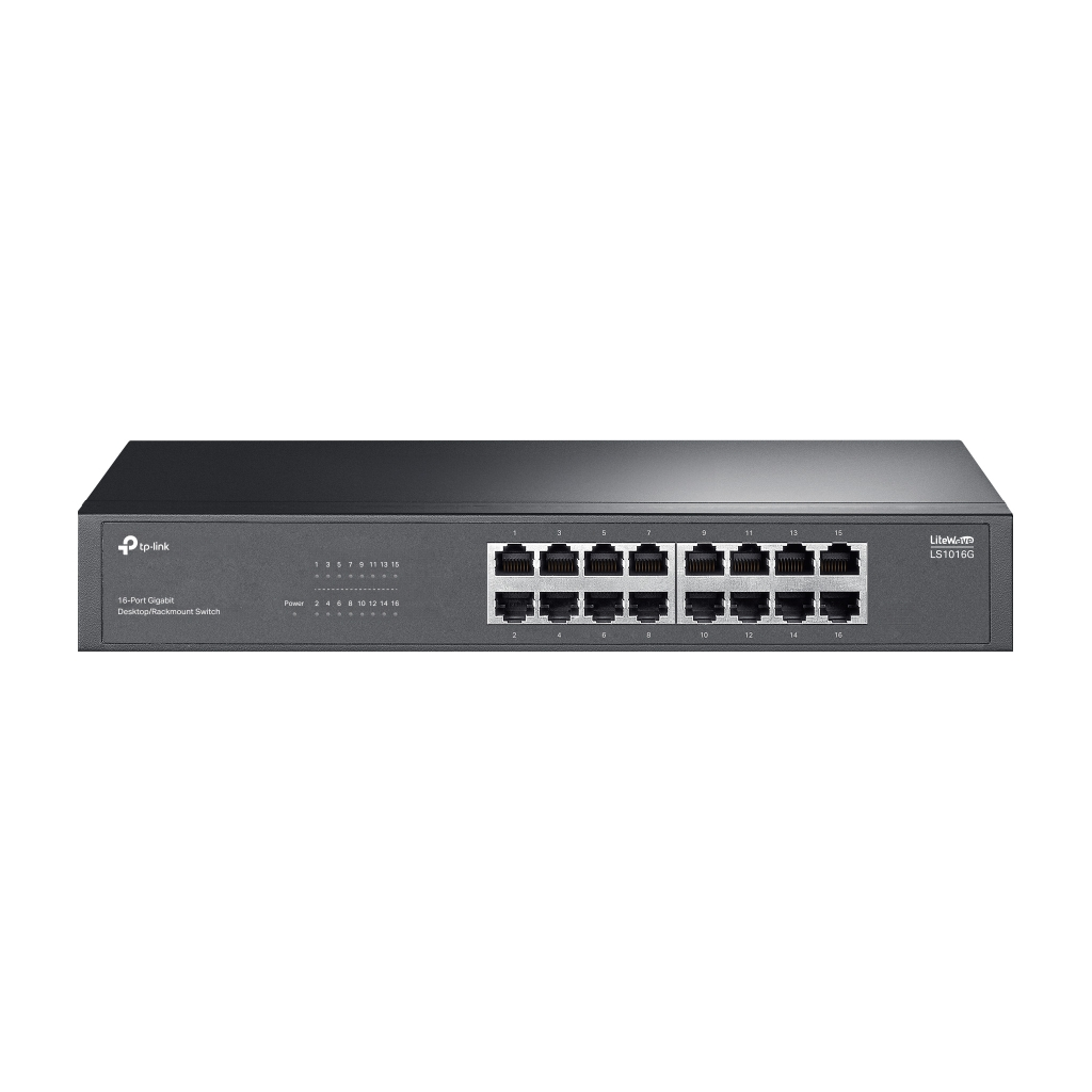 TP-LINK LS1016G, Green Tech, 16 Port GigaBit, Yönetilemez, Metal Kasa, Masaüstü Switch