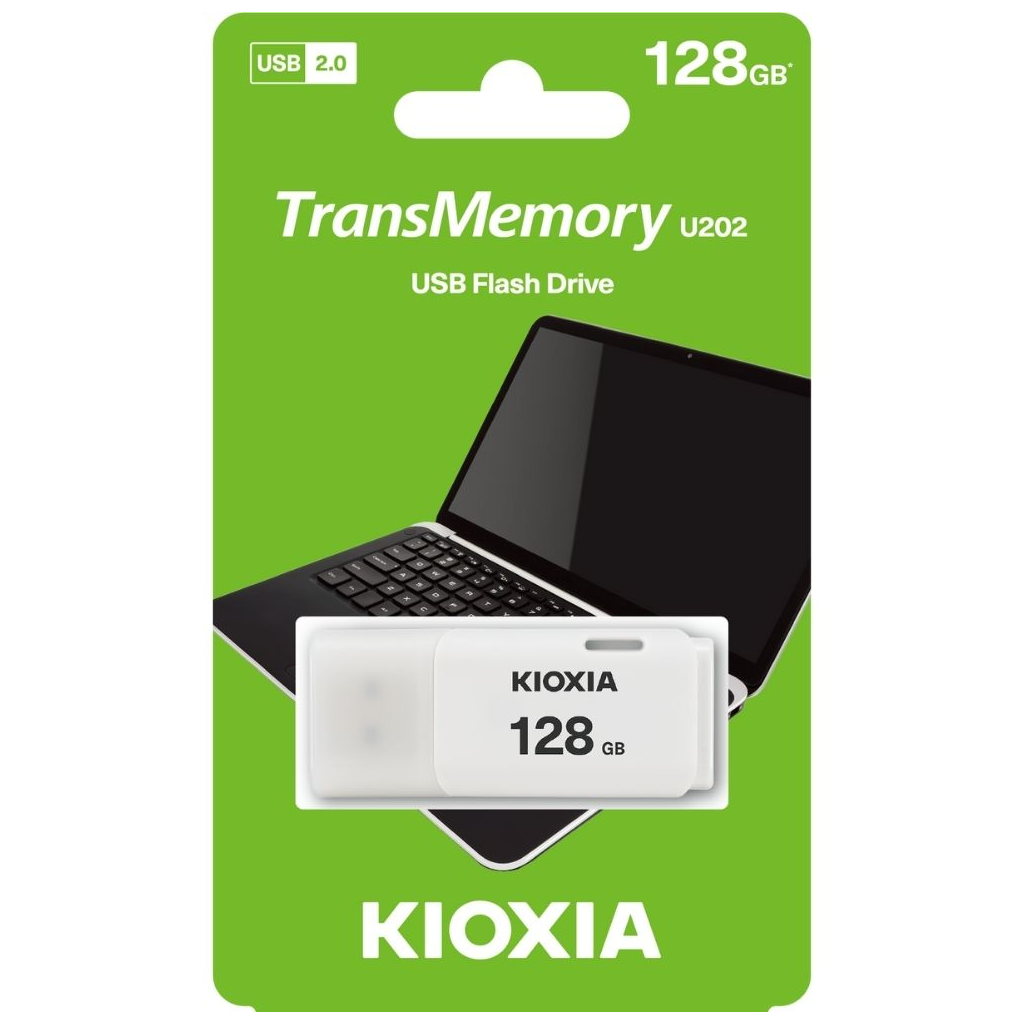 KIOXIA U202 128GB USB 2.0 TransMemory Flash Disk (Beyaz)