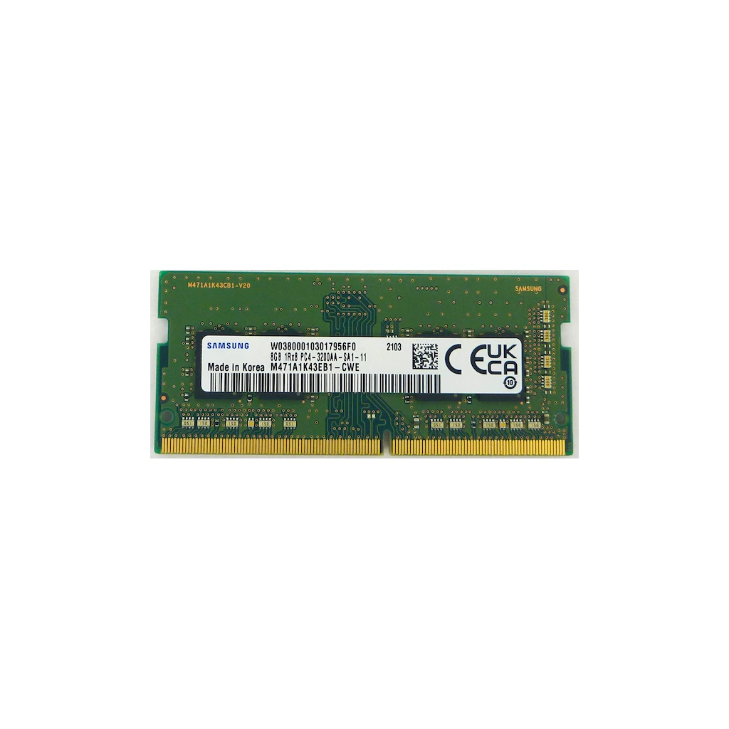 Samsung SAMSO3200/8, 8GB, DDR4, 3200MHz,  1.2V Notebook Ram (M471A1K43EB1-CWE)