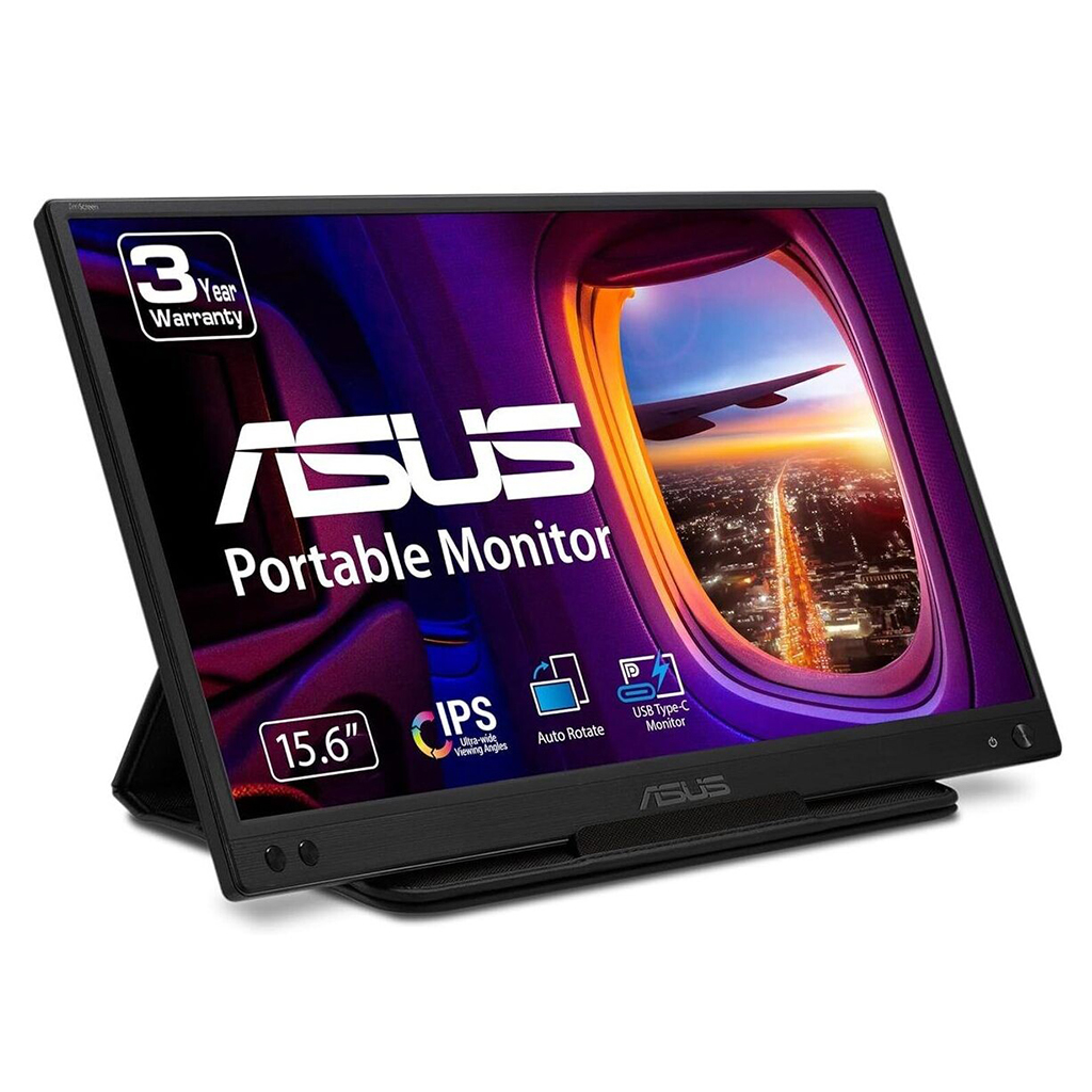 ASUS ZenScreen MB166C 15.6&quot; 5ms, 60Hz, Full HD, USB-C, Düşük Mavi Işık, FreeSync, IPS Panel, Taşınabilir USB Monitör
