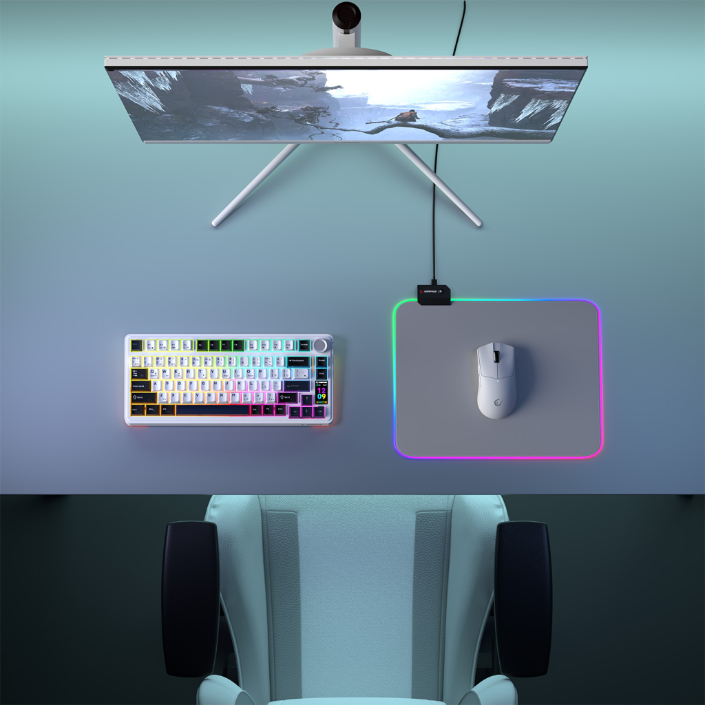 Rampage MP-21, PULSAR M RGB, 252x328x3mm, RGB Led, Gaming, MOUSE PAD (Gri)