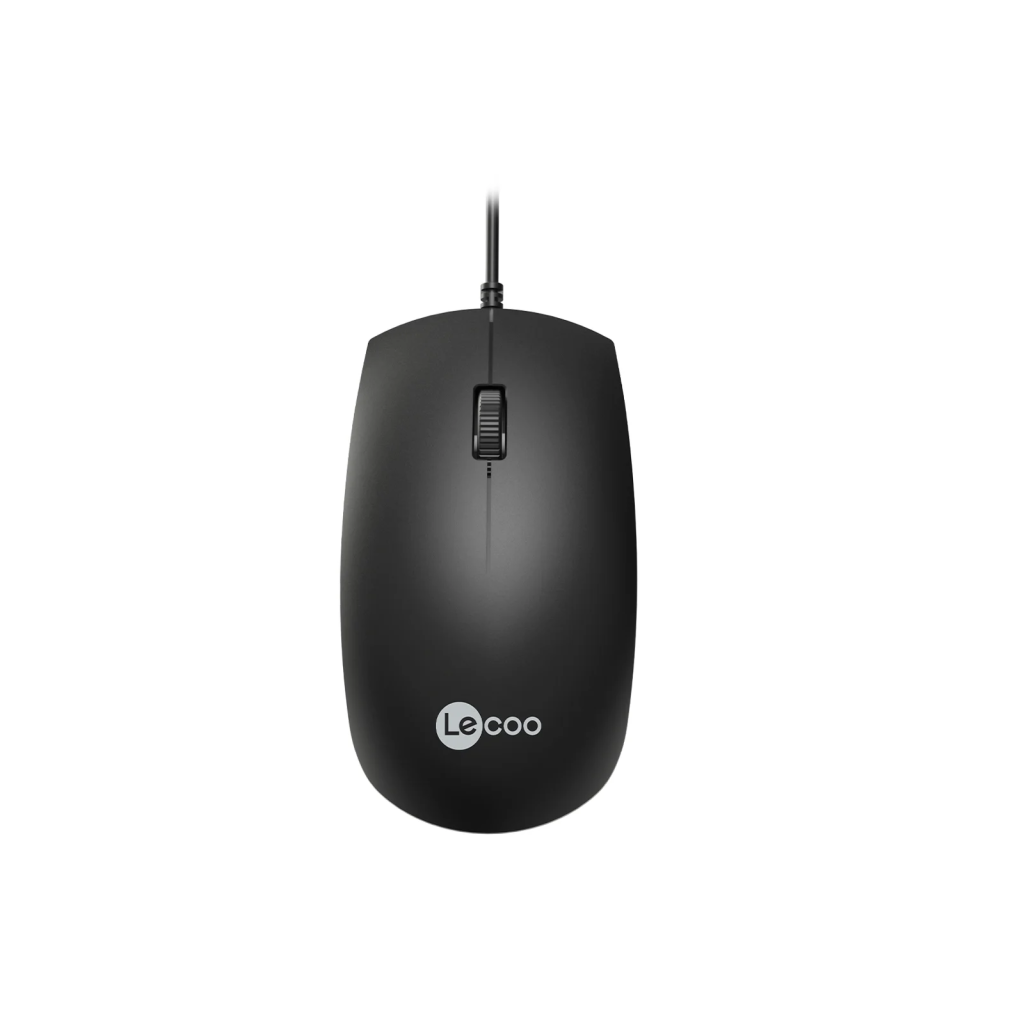 LECOO MS100, USB Kablolu, 3 Tuşlu, Mouse, 1.000 DPI, Siyah
