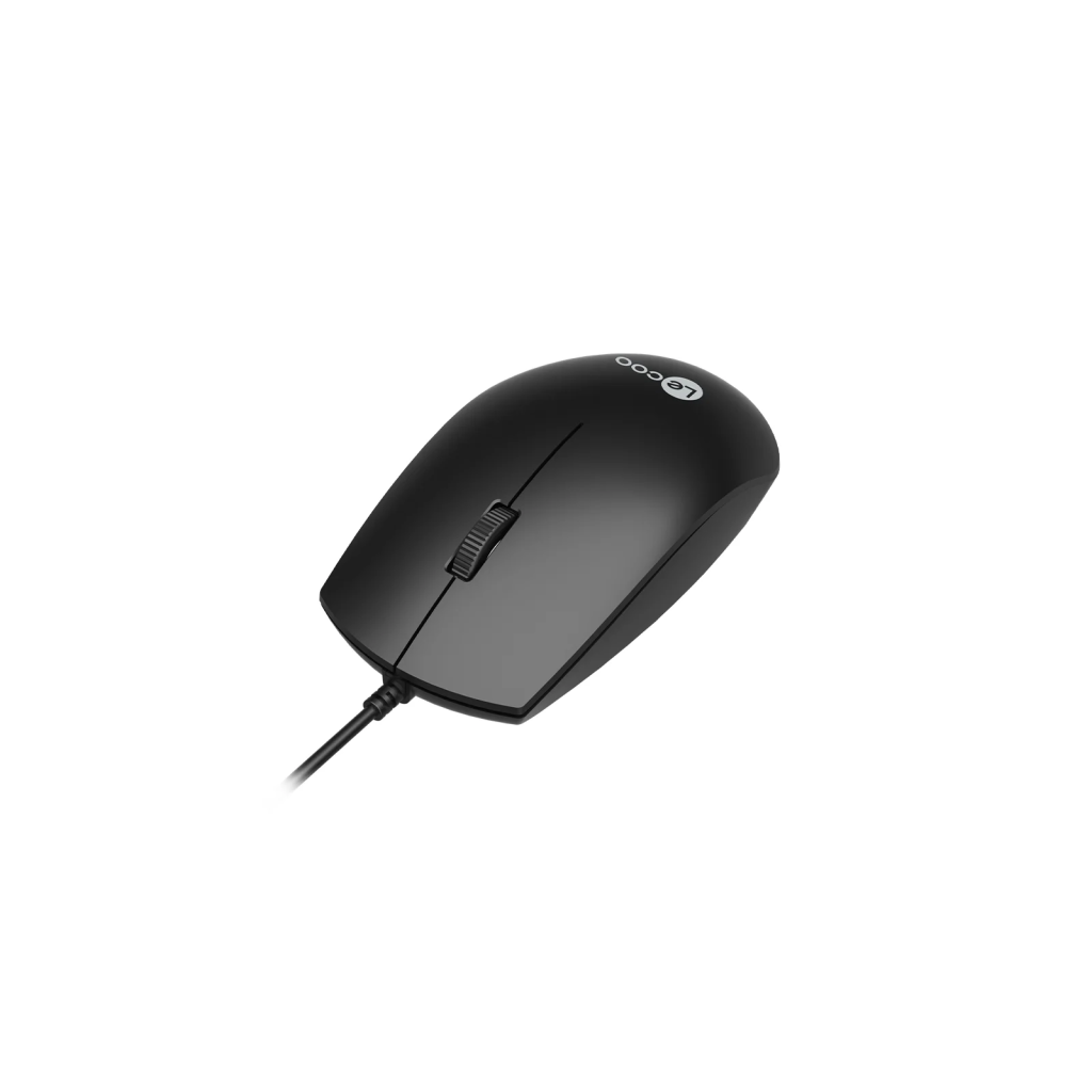 LECOO MS100, USB Kablolu, 3 Tuşlu, Mouse, 1.000 DPI, Siyah