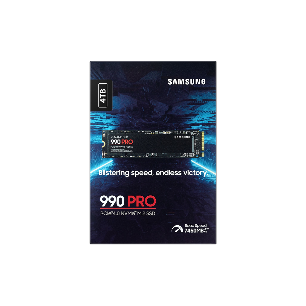 SAMSUNG MZ-V9P4T0BW, 990 PRO, 4TB, 7450/6900, Gen4, NVMe PCIe M.2 2280, SSD (Türkiye Distribütörü Garantili)
