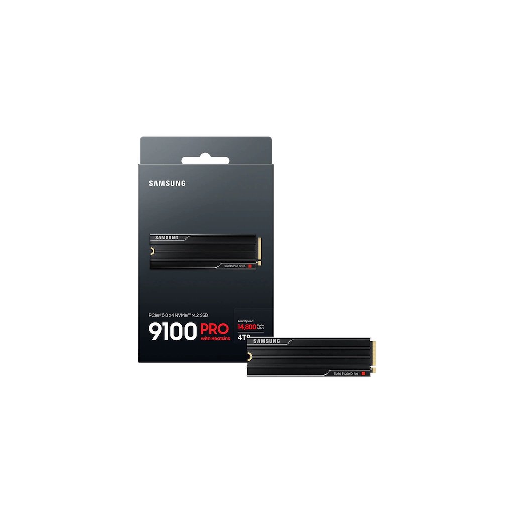 SAMSUNG MZ-VAP4T0CW, 9100 PRO, 4TB, 14800/13400, Gen5, NVMe PCIe M.2 2280, SSD (Soğutuculu) (Türkiye Distribütörü Garantili)