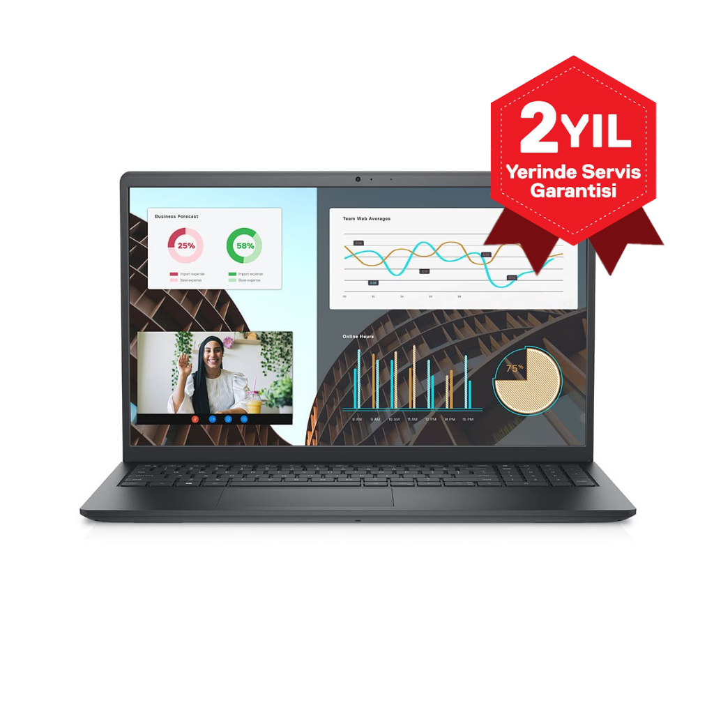 DELL Vostro 3530, N3409PVNB3530_U, i5-1334U, 15,6&quot; FHD, 8Gb Ram, 512Gb SSD, Paylaşımlı Ekran Kartı, Free Dos Notebook