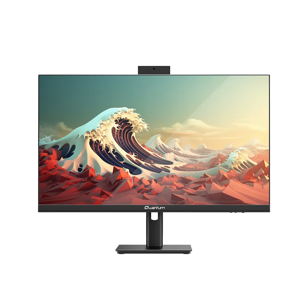 QUANTUM Phase One N6104, Ultra 5-120U, 27&quot; FHD Ekran, 16Gb Ram, 512Gb SSD, Wi-Fi6, HDMI, DP, Type-A, Type-C, Paylaşımlı Ekran Kartı, Free Dos, All In One PC, (Black)