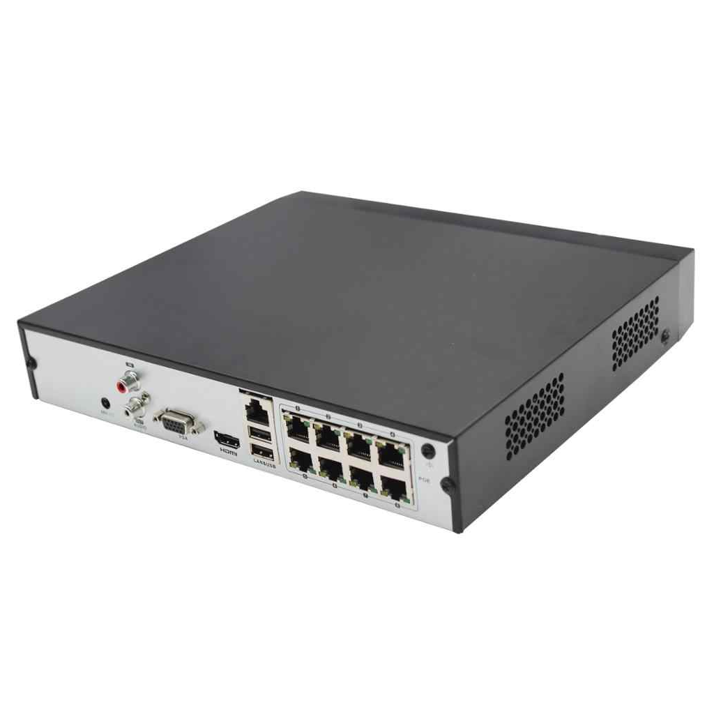 HILOOK NVR-108MH-C/8P, 8Kanal PoE, 8Mpix, H265+, 1 HDD Desteği, 1080P Kayıt, 80Mbps Bant Genişliği, 4K Motion Detection 2.0, NVR