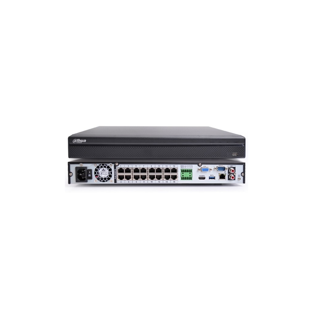 DAHUA  NVR4216-16P-4KS3, 16Kanal PoE, 8Mpix, H265+, 2 HDD Desteği, 1080P Kayıt, 240Mbps Bant Genişliği, NVR