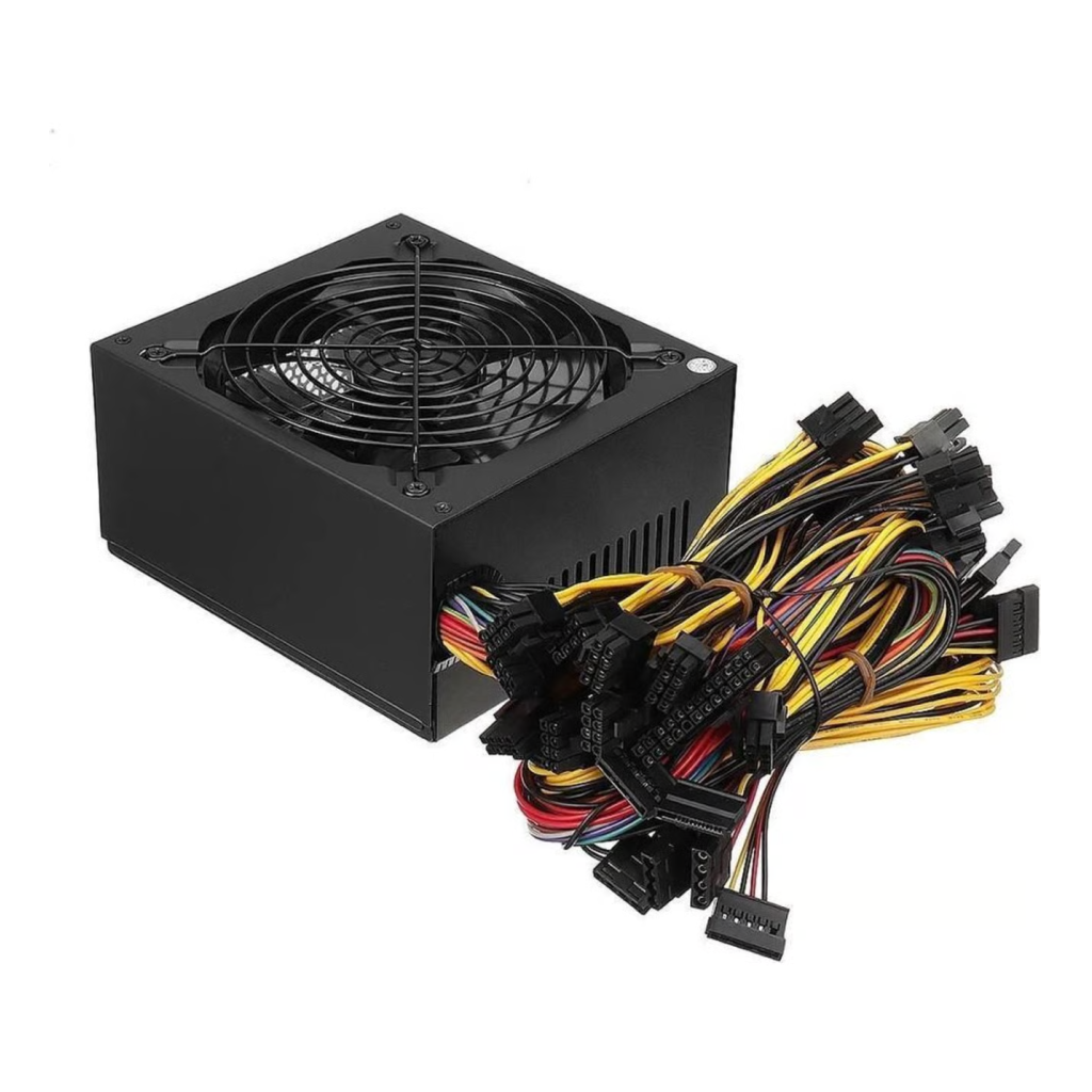 OLKO 2200, 2200W, 14cm Fan, 16xPCI-E 6+2Pin, 1x20+4Pin, 8xSata, ATX, Power Supply (PSU)