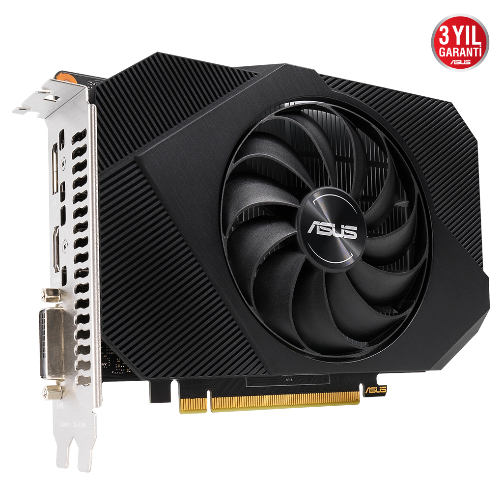 ASUS PHONEIX PH-GTX1650-O4GD6-P, 4Gb, GDDR6, 128Bit, 1xDVI, 1xHDMI, 1xDP, GAMING Ekran Kartı