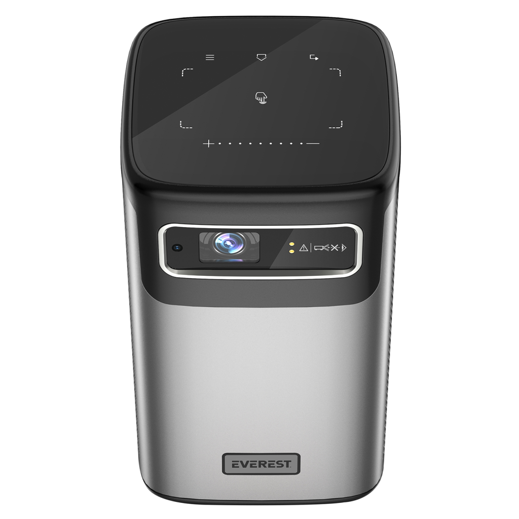EVEREST PJ-DLP21, 180 LED Lümen, 4K Destekli, 1xType-C, 1xHDMI, 1xUSB, WiFi, Bluetooth, 30.000 Saat Led Ömrü, 2x5W Speaker, 8000mAh Batarya, Taşınabilir, Android 9.0, 4K Projeksiyon Cihazı