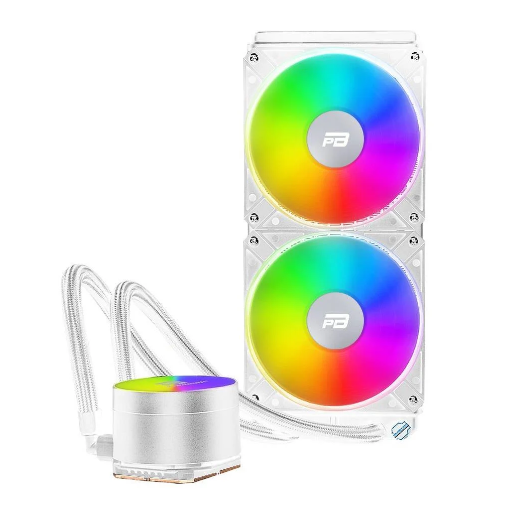 PowerBoost NOBLE 240W, 240mm, Rainbow, 2 Fanlı, (LGA1700/AM4/AM5) Uyumlu, CPU Sıvı Soğutma (Beyaz)